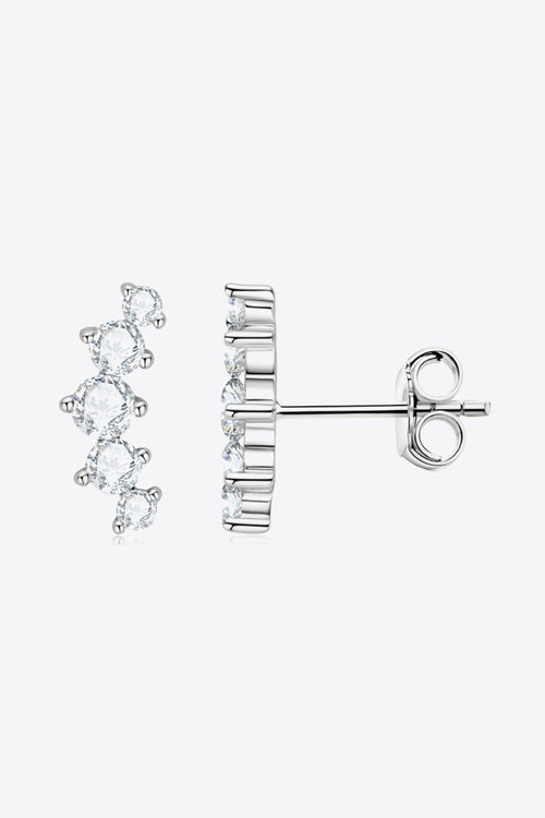 All You Need Moissanite Platinum-Plated Earrings