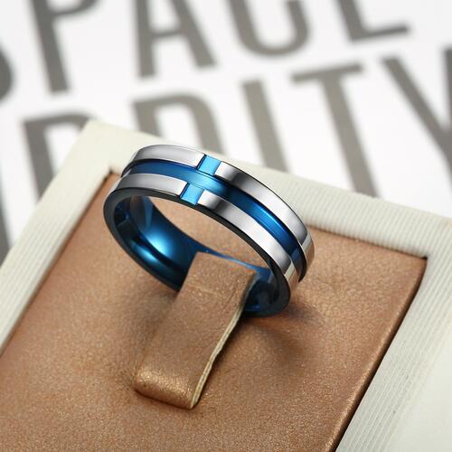 Contrast Titanium Steel Ring