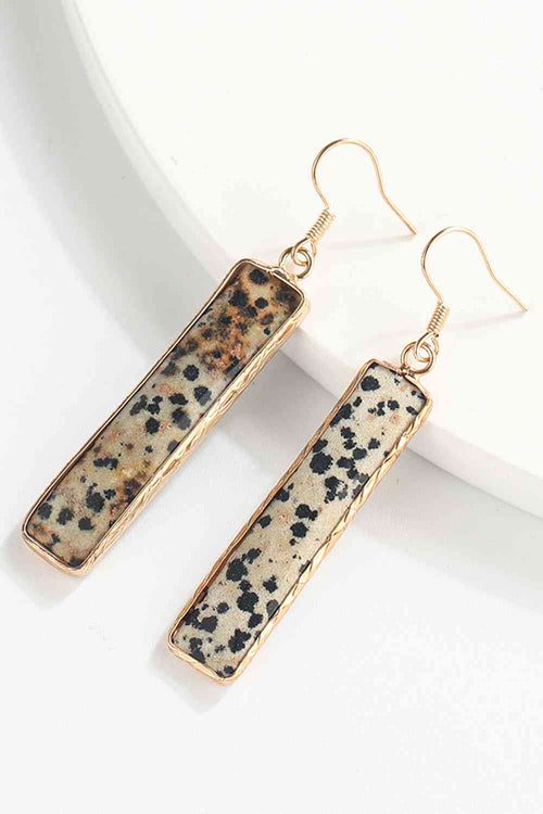 Natural Stone Drop Earrings