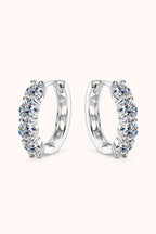 2.4 Carat Moissanite Huggie Earrings