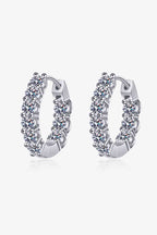 1.8 Carat Moissanite Hoop Earrings