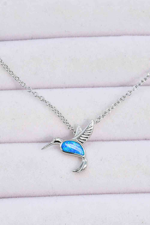 Opal Bird 925 Sterling Silver Necklace